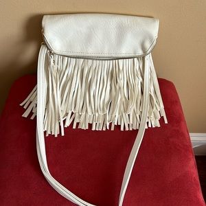 Bohemian fringe flat crossbody